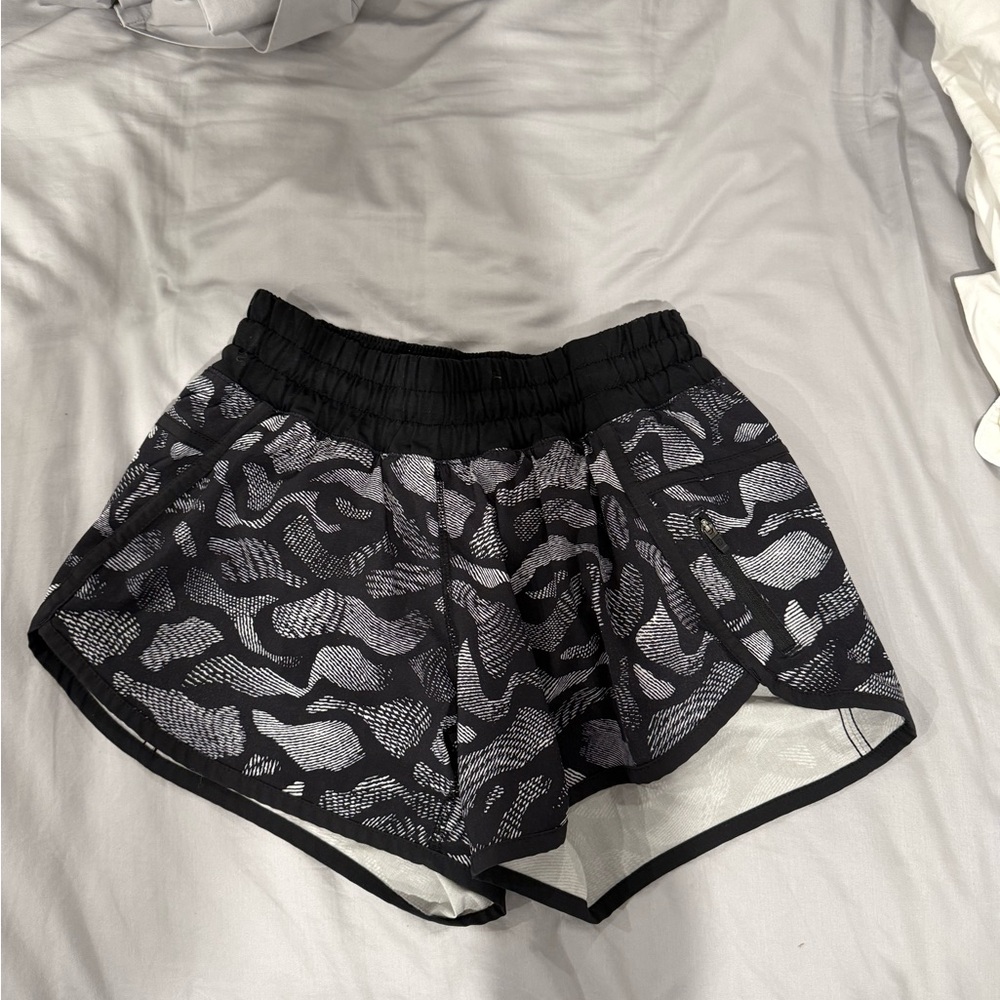 lululemon athletica Black and Gray Athletic Shorts
